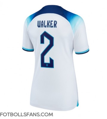 England Kyle Walker #2 Replika Hemmatröja Damer VM 2022 Kortärmad